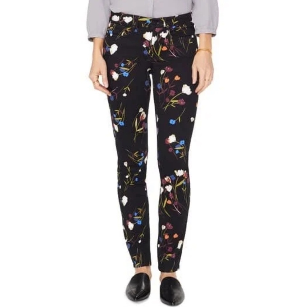 NYDJ Skinny Floral Jeans